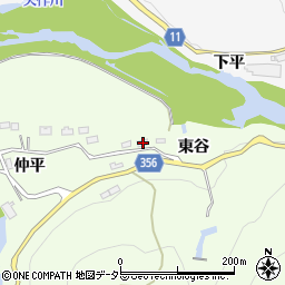 愛知県豊田市時瀬町東谷周辺の地図