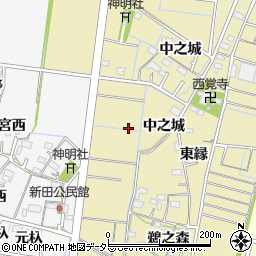 愛知県稲沢市祖父江町西鵜之本宮前周辺の地図