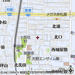 愛知県北名古屋市九之坪市場7周辺の地図