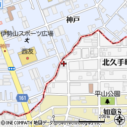 愛知県名古屋市北区北久手町38周辺の地図