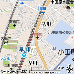 早川駅周辺の地図
