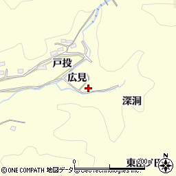 愛知県豊田市三箇町広見周辺の地図
