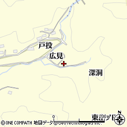 愛知県豊田市三箇町（広見）周辺の地図