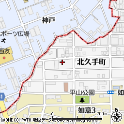 愛知県名古屋市北区北久手町46周辺の地図