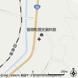 智頭町　土師地区公民館周辺の地図