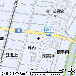 愛知県稲沢市祖父江町本甲西宮神周辺の地図