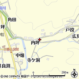愛知県豊田市三箇町内坪周辺の地図
