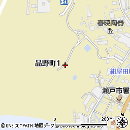 愛知県瀬戸市品野町周辺の地図