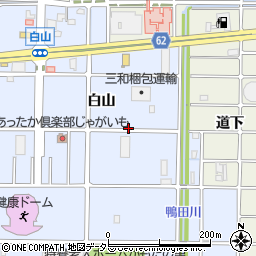 愛知県北名古屋市九之坪白山周辺の地図