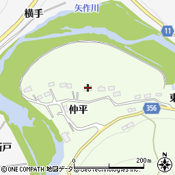愛知県豊田市時瀬町仲平周辺の地図