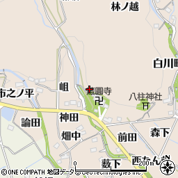 愛知県豊田市白川町（宮脇）周辺の地図