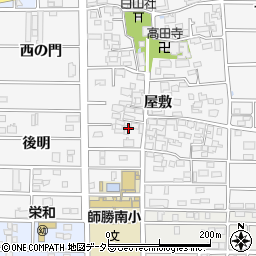 愛知県北名古屋市高田寺屋敷348周辺の地図