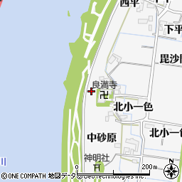 愛知県稲沢市祖父江町神明津（南堤外）周辺の地図