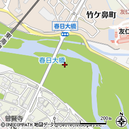 春日大橋周辺の地図