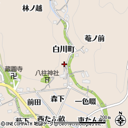 愛知県豊田市白川町周辺の地図