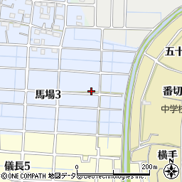 愛知県稲沢市馬場町川添周辺の地図