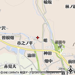 愛知県豊田市白川町岨周辺の地図