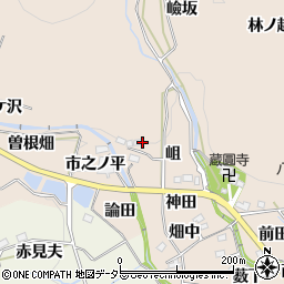 愛知県豊田市白川町（岨）周辺の地図