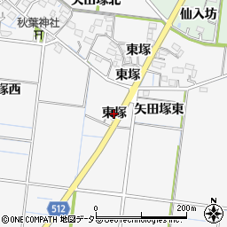 愛知県稲沢市祖父江町神明津（東塚）周辺の地図