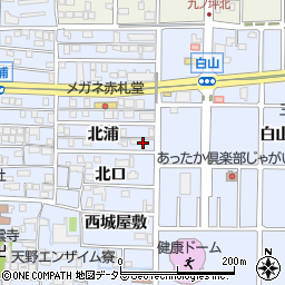 愛知県北名古屋市九之坪北浦96周辺の地図
