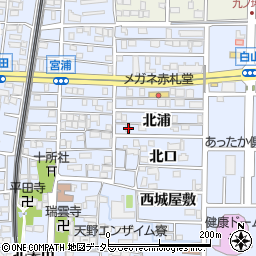 愛知県北名古屋市九之坪北浦86周辺の地図