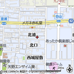愛知県北名古屋市九之坪北浦94周辺の地図