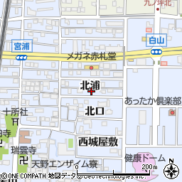 愛知県北名古屋市九之坪北浦92周辺の地図