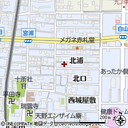 愛知県北名古屋市九之坪北浦87周辺の地図