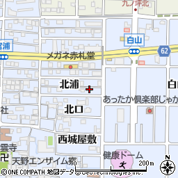 愛知県北名古屋市九之坪北浦95周辺の地図