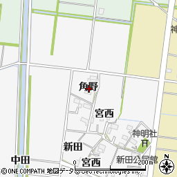 愛知県稲沢市祖父江町神明津角野周辺の地図