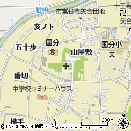 愛知県稲沢市矢合町（山屋敷）周辺の地図