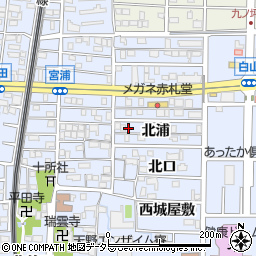 愛知県北名古屋市九之坪北浦78周辺の地図