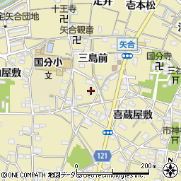 愛知県稲沢市矢合町三島前周辺の地図