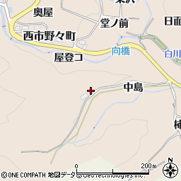 愛知県豊田市西市野々町屋登コ周辺の地図