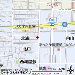 愛知県北名古屋市九之坪北浦72周辺の地図