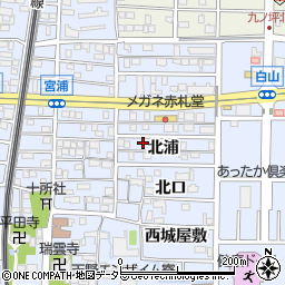 愛知県北名古屋市九之坪北浦76周辺の地図