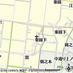 愛知県稲沢市祖父江町野田葭城周辺の地図