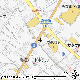 なか卯８号彦根高宮店周辺の地図