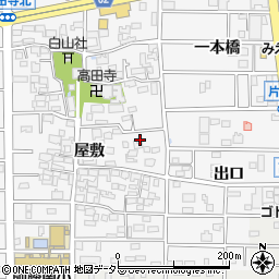 愛知県北名古屋市高田寺屋敷538周辺の地図