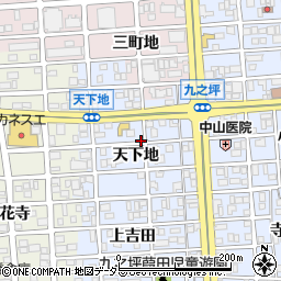 愛知県北名古屋市九之坪天下地周辺の地図