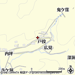 愛知県豊田市三箇町戸投周辺の地図