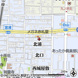 愛知県北名古屋市九之坪北浦66周辺の地図