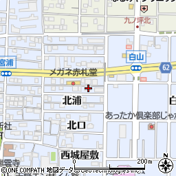 愛知県北名古屋市九之坪北浦68周辺の地図