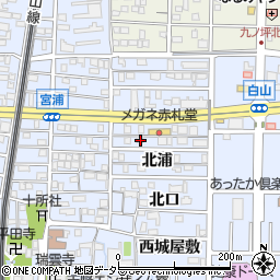 愛知県北名古屋市九之坪北浦65周辺の地図