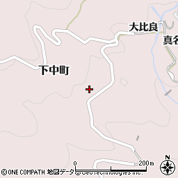 愛知県豊田市下中町（下貝戸）周辺の地図