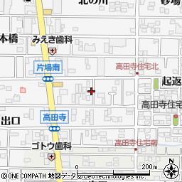 愛知県北名古屋市高田寺東の川周辺の地図