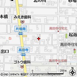 愛知県北名古屋市高田寺（東の川）周辺の地図
