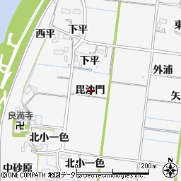 愛知県稲沢市祖父江町神明津毘沙門周辺の地図