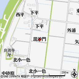 愛知県稲沢市祖父江町神明津（毘沙門）周辺の地図