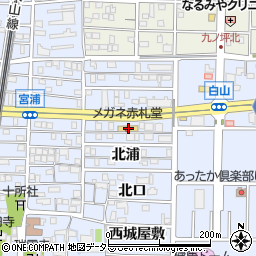 愛知県北名古屋市九之坪北浦54周辺の地図